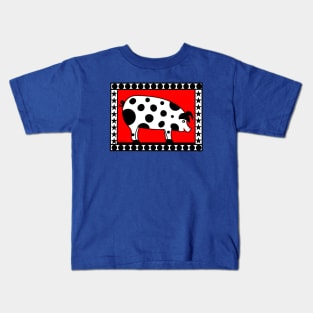 Cute Polka Dot Pig Kids T-Shirt